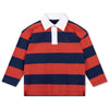 Repose 24. polo sweatshirt navy red block stripe