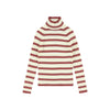 Camel knitted jumper tricot red stripe