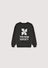 The New Society AW25KSWT16C22 Logo sweatshirt galactic grey
