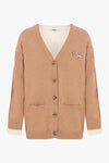 MSGM F5MSJGCA076 knitted cardigan camel cream