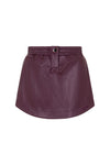 MSGM F5MSJGSK107 eco leather mini skirt merlot